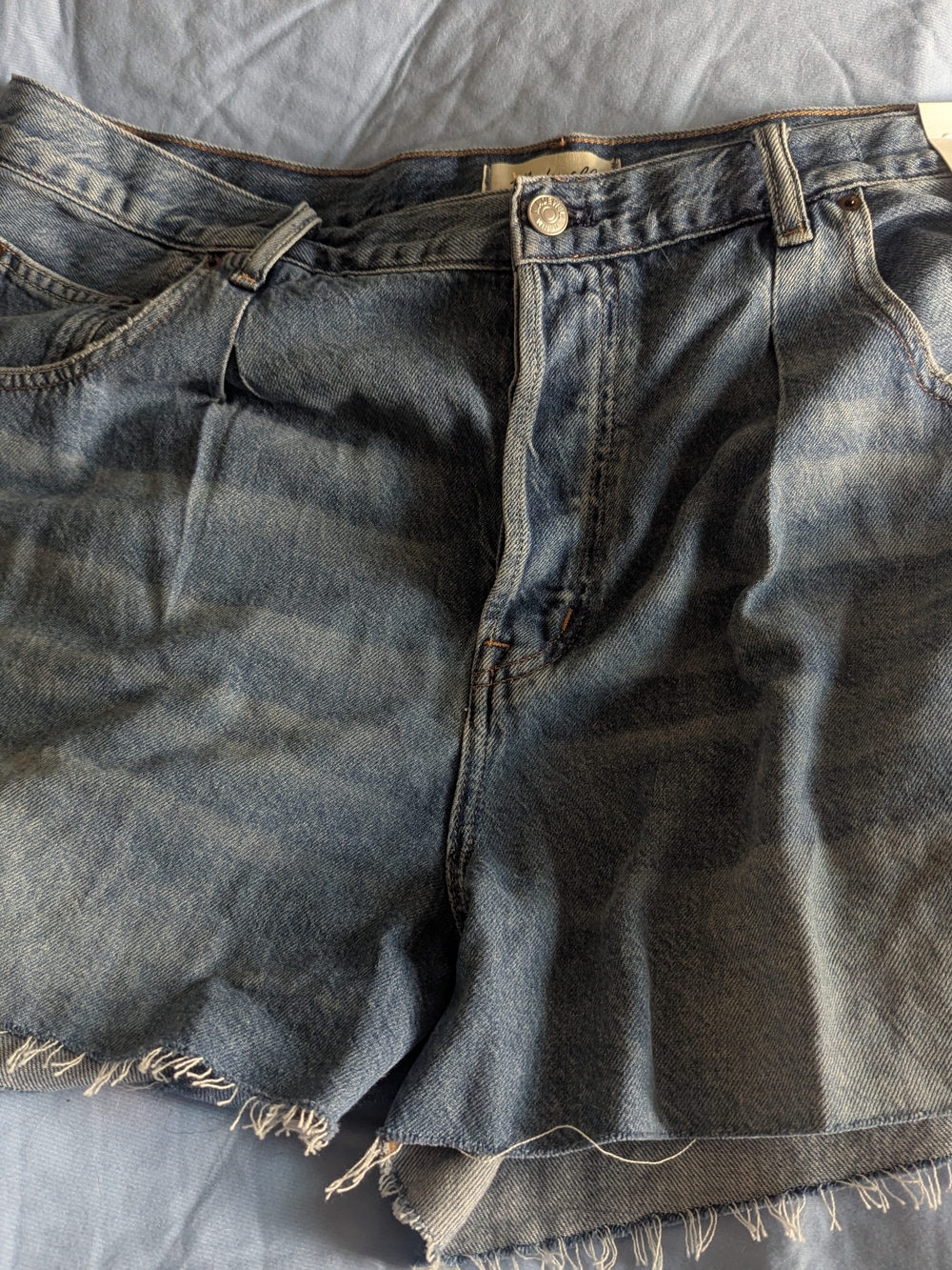 Madewell Faded Blue Denim Cutoff Shorts